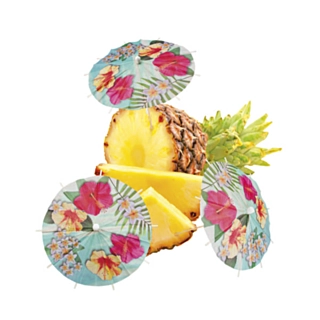 Hawaiiblomster Cocktail Paraplyer