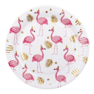 Pink Flamingo Paptallerkener