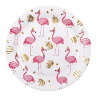 Pink Flamingo Paptallerkener