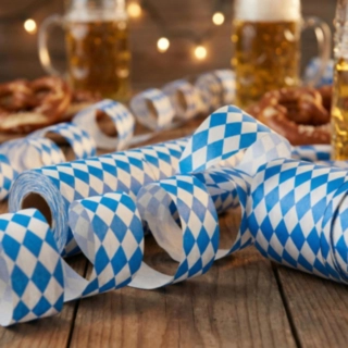 Oktoberfest Serpentiner Blå/Hvid