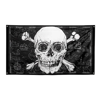 Pirat Dødningehoved Banner Lille