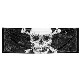 Pirat Dødningehoved Banner Mellem