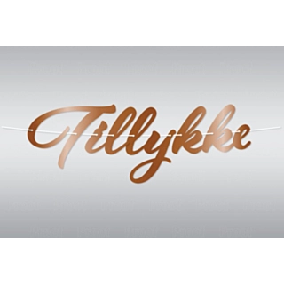Guirlande Tillykke Kobber