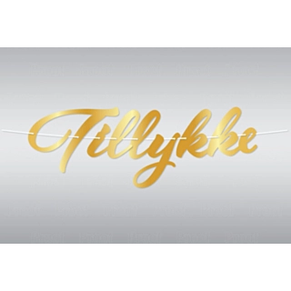 Guirlande Tillykke Guld