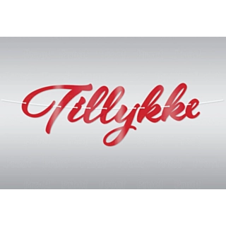 Guirlande Tillykke Rød