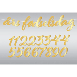Guirlande Fødselsdag DIY Guld