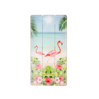 Pink Flamingo Træ Vægpynt