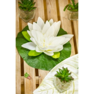 Kunstig Lotusblomst Hvid