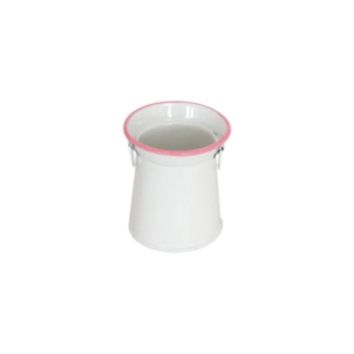 Mini Mælkekande Vase Hvid/Rosa