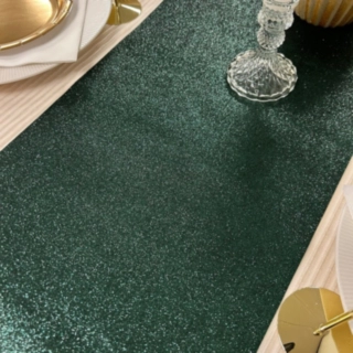 Glitter Premium Bordløber Fyrretræsgrøn