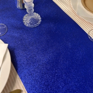 Glitter Premium Bordløber Natblå
