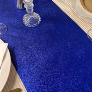 Glitter Premium Bordløber Natblå