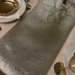 Glitter Premium Bordløber Platin