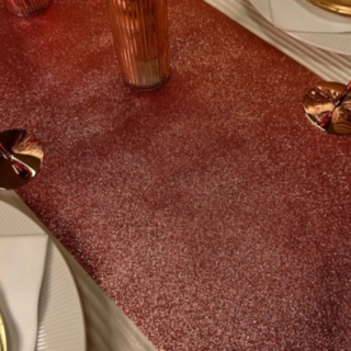 Glitter Premium Bordløber Rosaguld