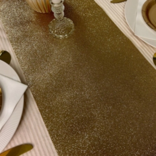 Glitter Premium Bordløber Guld