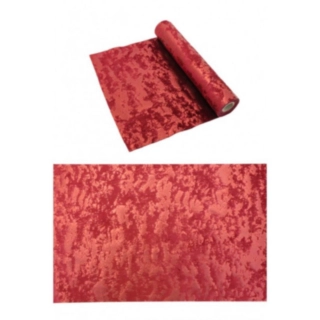 Metallisk Velour Bordløber Rød