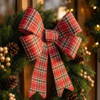 Tartan Julesløjfe Rød