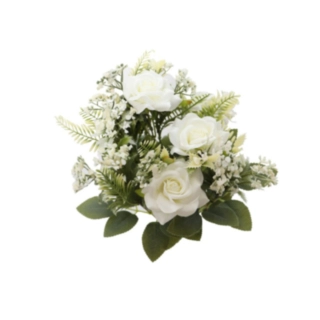 Kunstig Blomsterbuket Hvid