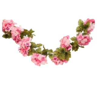 Kunstig Hortensia Guirlande Lyserød