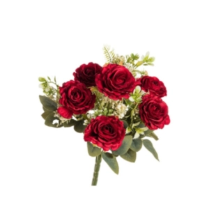 Kunstig Rød Rose Buket