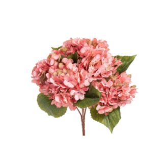 Kunstig Hortensia Buket Lyserød