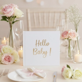 Hello Baby Gæstebog Guld