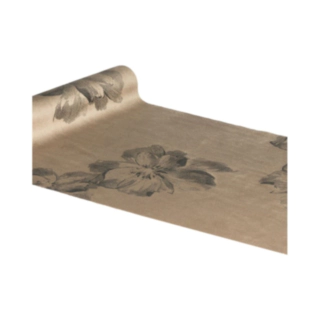 Floral Velour Bordløber Mocca