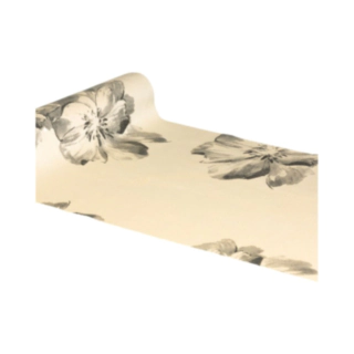 Floral Velour Bordløber Creme