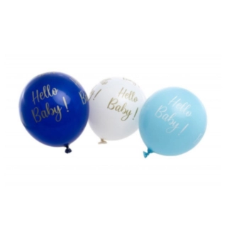 Hello Baby Latexballoner Lyseblå