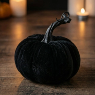 Velour Græskar Sort