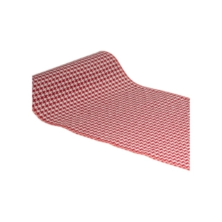 Houndstooth Bordløber Rød/Hvid