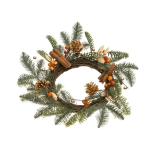 Julekrans Med Kogler Og Bær