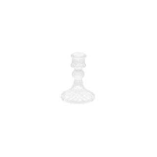 Antik Glas Lysestage Klar