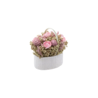 Blomsterkurv Med Roser Pastelrosa