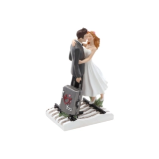 Rejsende Brudepar Kagefigur