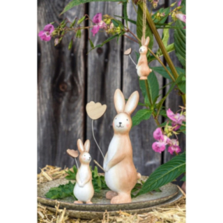 Påskehare Figur Med Blomst