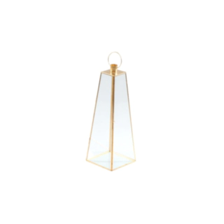 Pyramide Lanterne Glas Guld