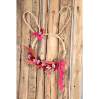 Kanin Dekorationsring Rattan Natur