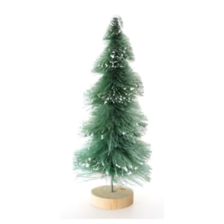 Snedækket Juletræ På Træfod