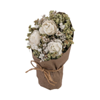 Kunstig Rosebuket Hvid