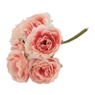 Kunstig Pæon Buket Rosa