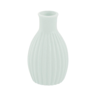 Mini Stribet Keramikvase Pastelgrøn
