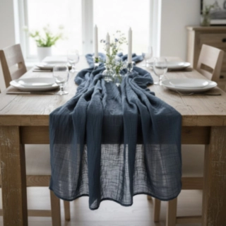 Gaze Bordløber Denimblå