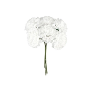 Kunstige Mini Hortensia Blomster Hvid