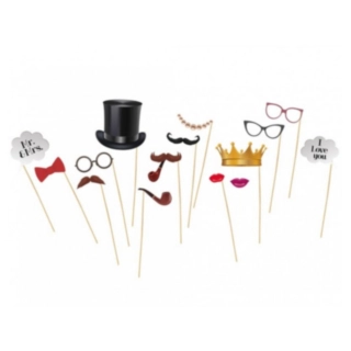 Bryllup Photo Booth Selfie Props