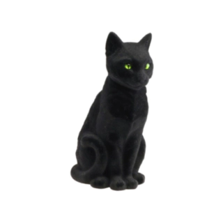 Velour Halloween Kat Figur
