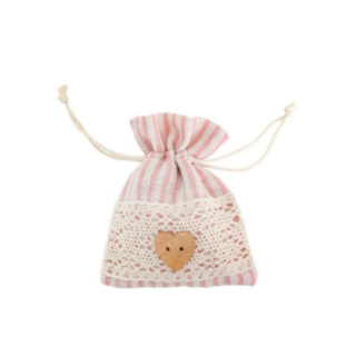 Blonde Babyshower Stofpose Lyserød