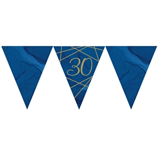 30 Års Navy & Gold Flagbanner