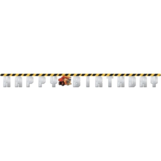 Byggeplads Happy Birthday Banner