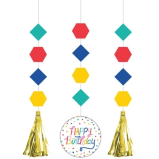 Konfetti Happy Birthday Loftsdekorationer